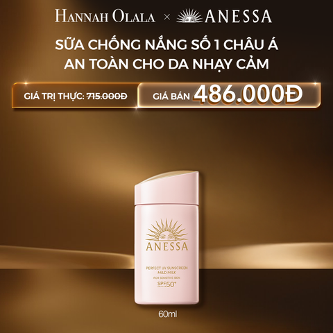  C25: DEAL 31 BACK-UP: SỮA CHỐNG NẮNG DƯỠNG DA DỊU NHẸ AN TOÀN CHO DA NHẠY CẢM VÀ TRẺ EM ANESSA MILD MILK SPF50+ PA++++ 60ML 