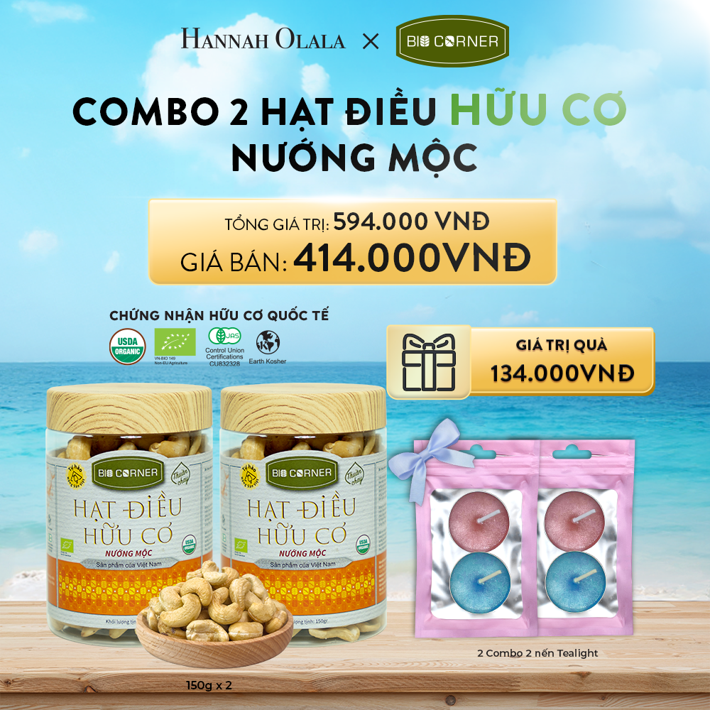  A234_DEAL 5: COMBO 2 HẠT ĐIỀU NƯỚNG MỘC (150G) 