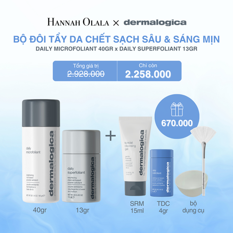  C6_DEAL 5: BỘ ĐÔI TẨY DA CHẾT SẠCH SÂU, SÁNG MỊN DA DAILY MICROFOLIANT 40GR x DAILY SUPERFOLIANT 13GR 