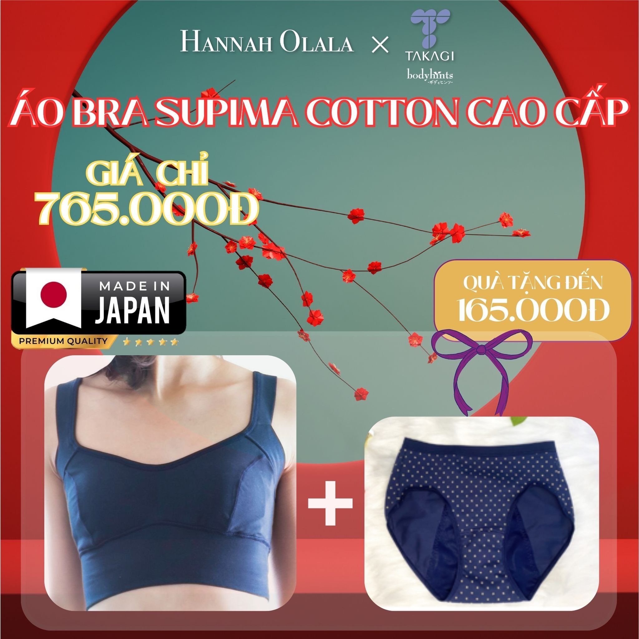  DEAL 6: Áo bra Supima cotton cao cấp Takagi Bodyhints 