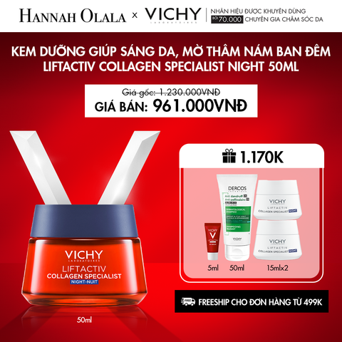  K18_DEAL 18: KEM DƯỠNG GIÚP SÁNG DA, MỜ THÂM NÁM BAN ĐÊM LIFTACTIV COLLAGEN SPECIALIST NIGHT 50ML 