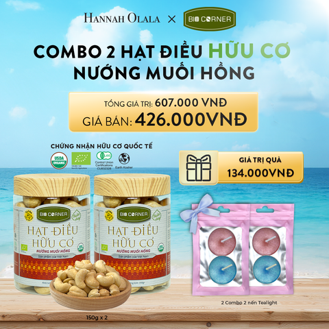  A235_DEAL 6: COMBO 2 HẠT ĐIỀU VỊ MUỐI HỒNG (150G) 