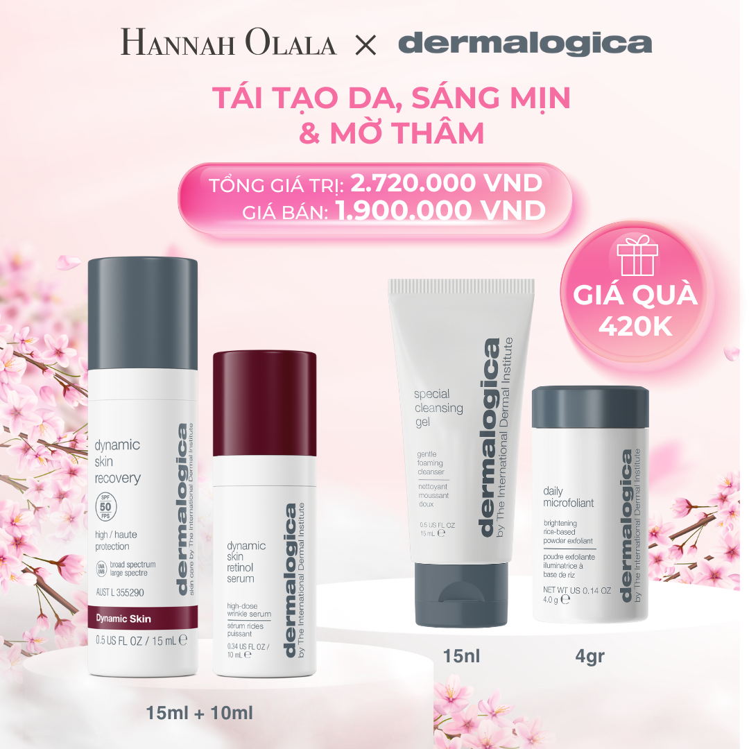  M364_DEAL 6: COMBO HUYẾT THANH RETINOL 3,5% DYNAMIC SKIN RETINOL SERUM 10ML & KEM CHỐNG NẮNG DYNAMIC SKIN RETINOL SPF 50 15ML 