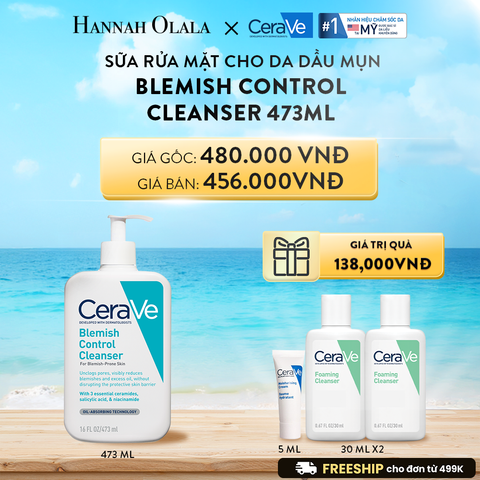  A461_DEAL 6: SỮA RỬA MẶT CHO DA DẦU MỤN BLEMISH CONTROL CLEANSER 473ML 