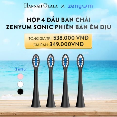  A62_DEAL 6: HỘP 4 ĐẦU BÀN CHẢI ZENYUM SONIC PHIÊN BẢN ÊM DỊU 