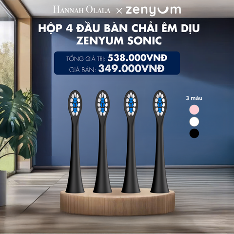  H190_DEAL 6: HỘP 4 ĐẦU BÀN CHẢI ZENYUM SONIC PHIÊN BẢN ÊM DỊU 
