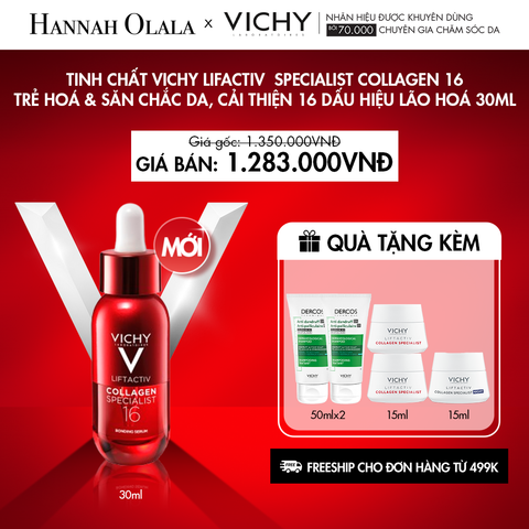  K19_DEAL 19: TINH CHẤT VICHY COLLAGEN 16 TRẺ HOÁ & SĂN CHẮC DA, CẢI THIỆN 16/16 DẤU HIỆU LÃO HOÁ 30ML 