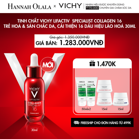  K19_DEAL 19: TINH CHẤT VICHY COLLAGEN 16 TRẺ HOÁ & SĂN CHẮC DA, CẢI THIỆN 16/16 DẤU HIỆU LÃO HOÁ 30ML 