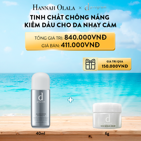  A475_DEAL 2: TINH CHẤT CHỐNG NẮNG KIỀM DẦU BẢO VỆ DA KHỎI BỤI MỊN VÀ Ô NHIỄM MÔI TRƯỜNG DPROGRAM ALLERDEFENSE ESSENCE 40ML 