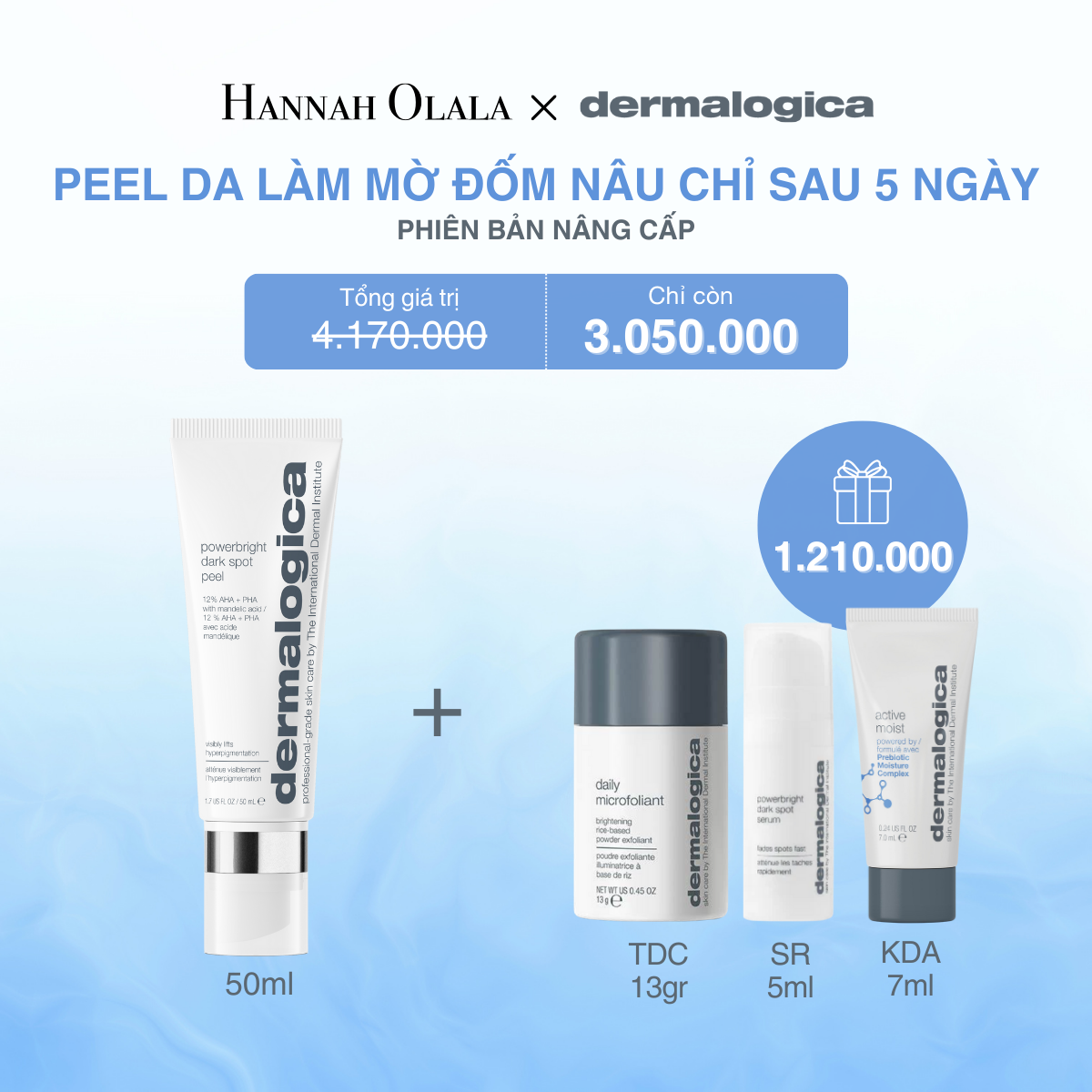  C9_DEAL 8: TÁI TẠO DA - LÀM SÁNG - MỜ ĐỐM NÂU CHỈ SAU 5 NGÀY SỬ DỤNG POWERBRIGHT DARK SPOT PEEL 50ML 