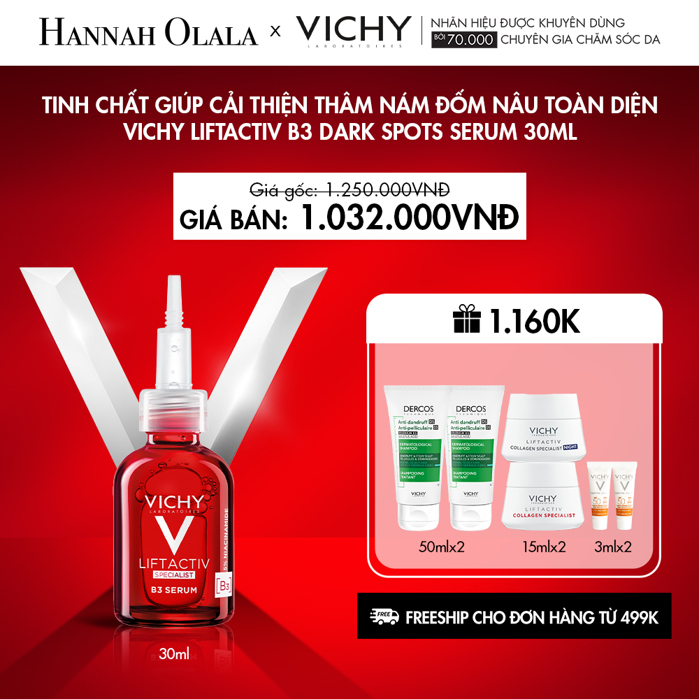  K20_DEAL 20: TINH CHẤT GIÚP CẢI THIỆN THÂM NÁM ĐỐM NÂU TOÀN DIỆN VICHY LIFTACTIV B3 DARK SPOTS SERUM 30ML 