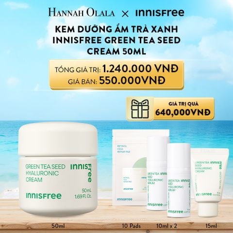  A144_DEAL 8: KEM DƯỠNG ẨM TRÀ XANH INNISFREE GREEN TEA SEED CREAM 50ML 