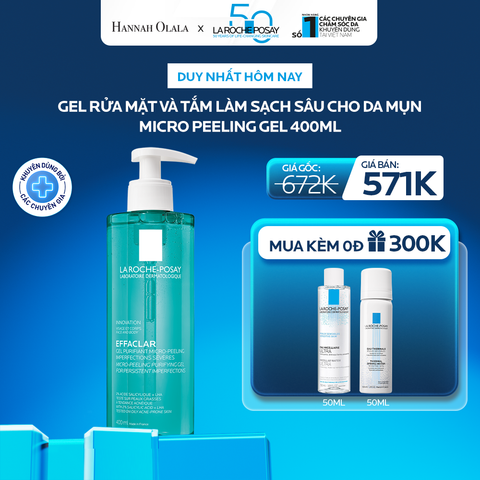  B8_DEAL 8: GEL RỬA MẶT VÀ TẮM LÀM SẠCH SÂU CHO DA MỤN MICRO PEELING GEL 400ML 