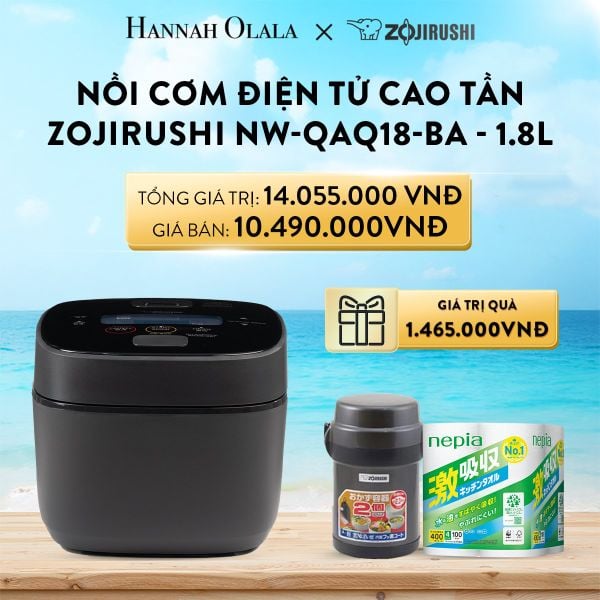  A206_DEAL 8: NỒI CƠM ĐIỆN TỬ CAO TẦN ZOJIRUSHI NW-QAQ18-BA - 1.8L 