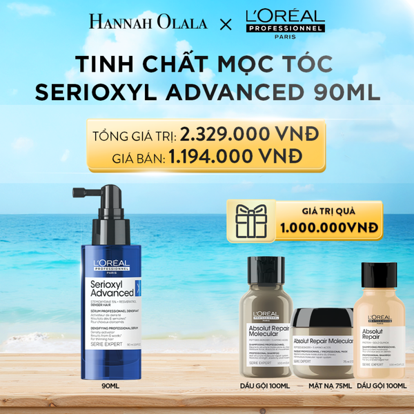 A379_DEAL 1: TINH CHẤT MỌC TÓC L'ORÉAL PROFESSIONNEL SERIOXYL ADVANCED 90ML - DẠNG XỊT (SPRAY) 