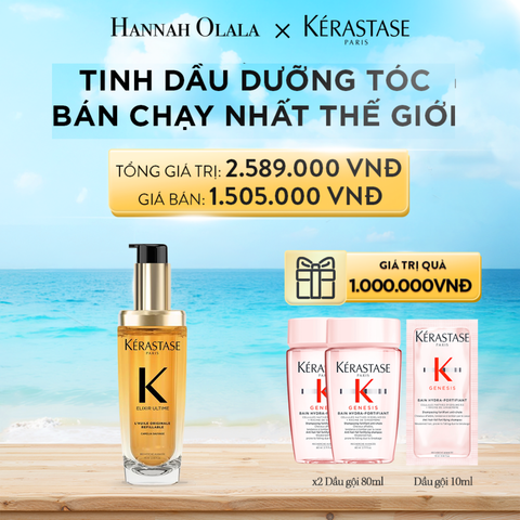  A384_DEAL 6: TINH DẦU DƯỠNG TÓC BÁN CHẠY NHẤT THẾ GIỚI ELIXIR ULTIME 75ML (PHIÊN BẢN MÀU VÀNG) 
