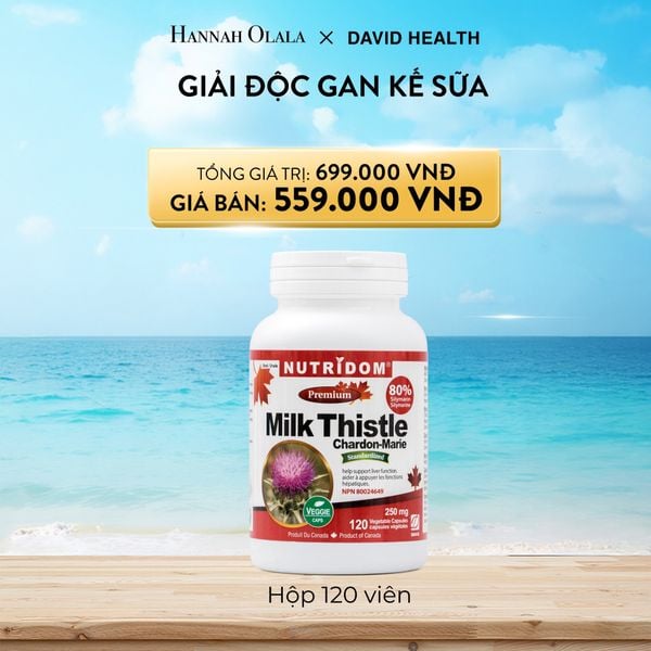  A249_DEAL 6: GIẢI ĐỘC GAN KẾ SỮA NUTRIDOM MILK THISTLE (120 VIÊN) 