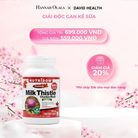  M4_DEAL 3: GIẢI ĐỘC GAN KẾ SỮA NUTRIDOM MILK THISTLE (120 VIÊN) 