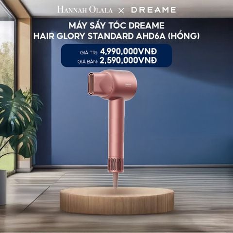  H206_DEAL 7: MÁY SẤY TÓC DREAME HAIR GLORY STANDARD AHD6A - BẢN QUỐC TẾ - BH 24 THÁNG (MÀU HỒNG HOẶC MÀU TRẮNG) 