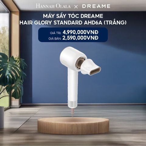  H206_DEAL 7: MÁY SẤY TÓC DREAME HAIR GLORY STANDARD AHD6A - BẢN QUỐC TẾ - BH 24 THÁNG (MÀU HỒNG HOẶC MÀU TRẮNG) 