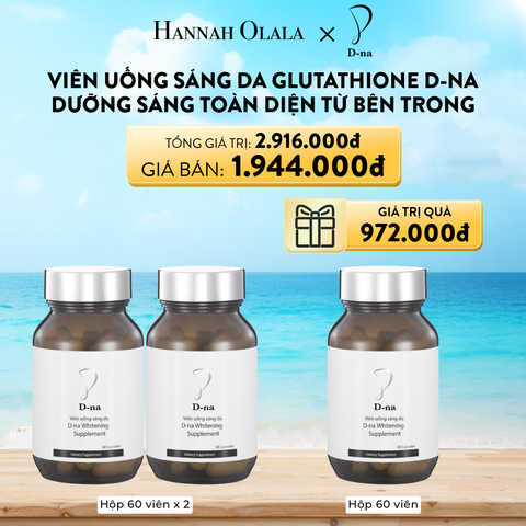  DEAL 4: MUA 2 TẶNG 1 VIÊN UỐNG TRẮNG DA D-NA GLUTATHIONE (60 viên/hộp) 