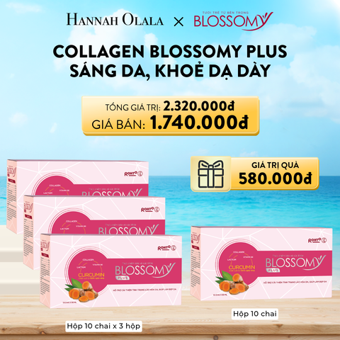  A888_DEAL 18: MUA 3 HỘP 10 TẶNG 1 HỘP 10 THỰC PHẨM BẢO VỆ SỨC KHỎE BLOSSOMY PLUS (MÀU HỒNG) (HỘP 10 CHAI X 4 HỘP) 