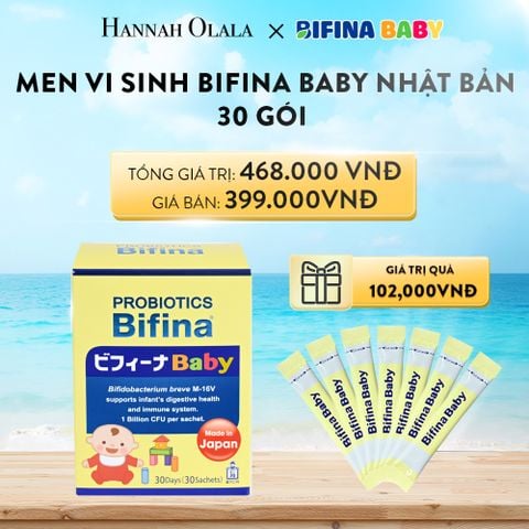  A810_DEAL 2: MEN VI SINH BIFINA BABY NHẬT BẢN CHO BÉ - HỘP 30 GÓI 
