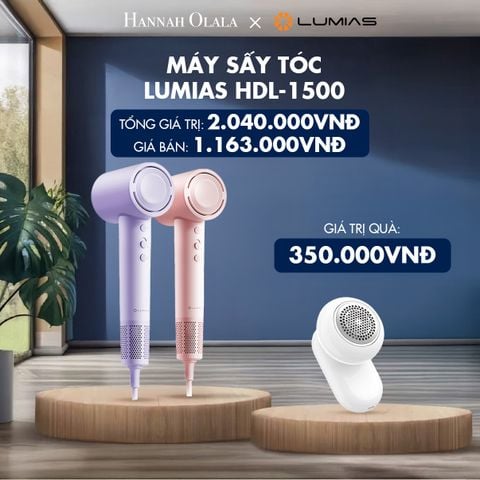  H65_DEAL 1: MÁY SẤY TÓC LUMIAS HDL-1500 (HỒNG/TÍM) 