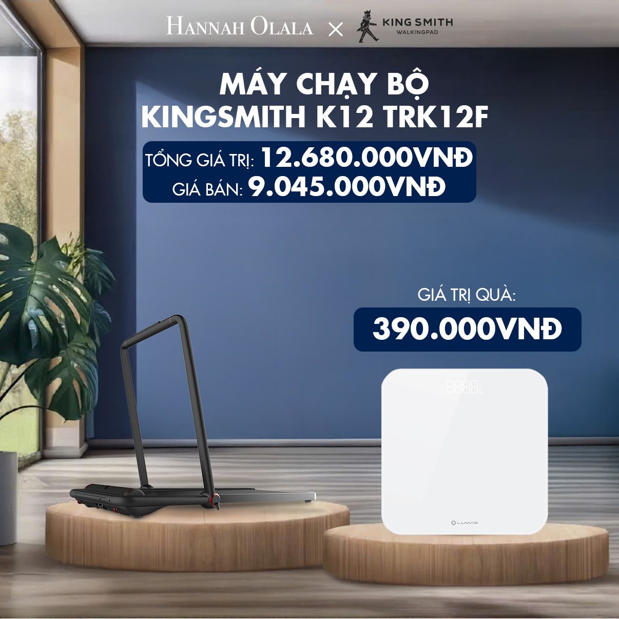  H51_DEAL 3: MÁY CHẠY BỘ KINGSMITH K12 TRK12F 