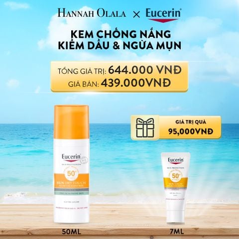  A443_DEAL 08: KEM CHỐNG NẮNG KIỀM DẦU & NGỪA MỤN EUCERIN DRY TOUCH SPF50+ 50ML 