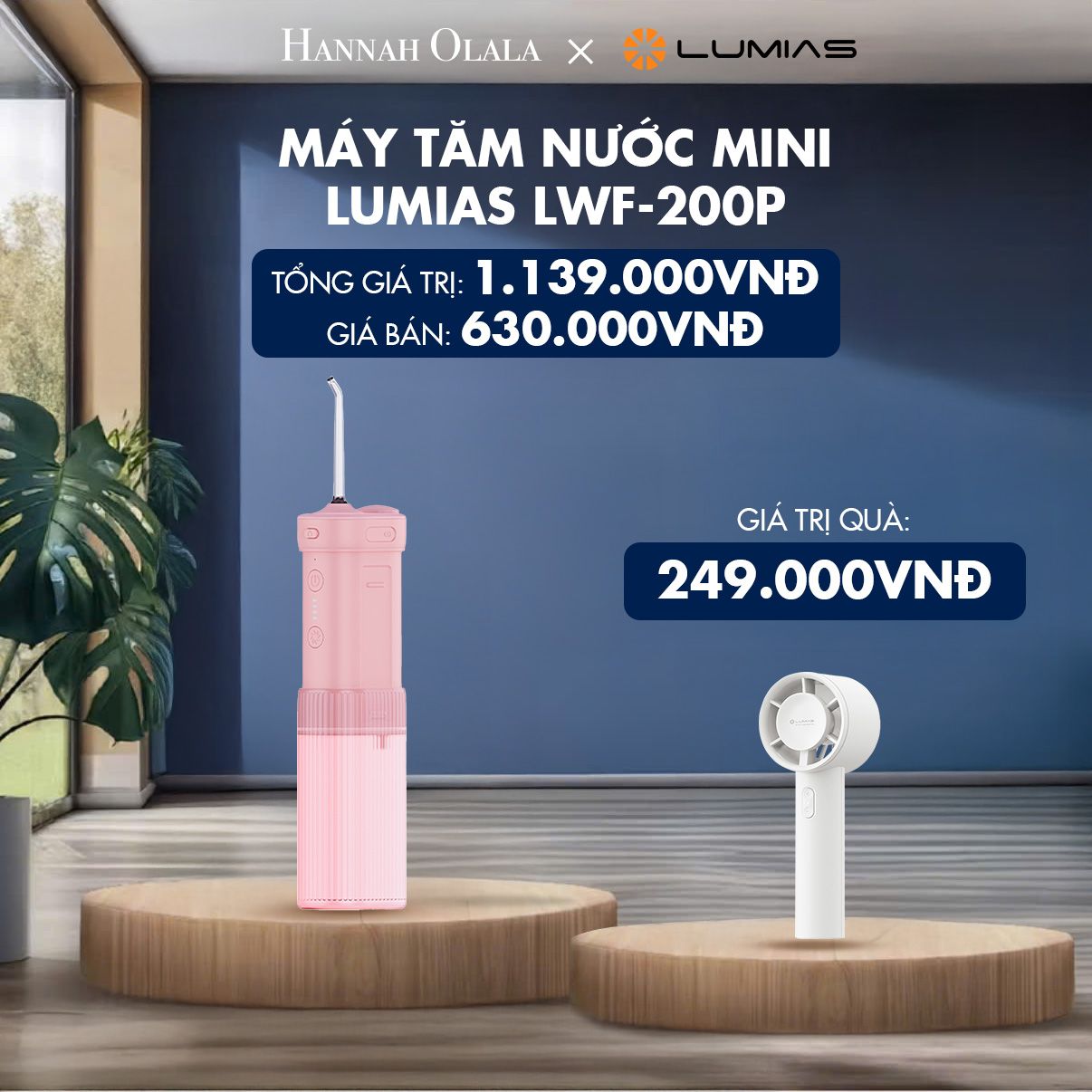  H87_DEAL 25: MÁY TĂM NƯỚC MINI MÀU HỒNG LUMIAS LWF-200P 