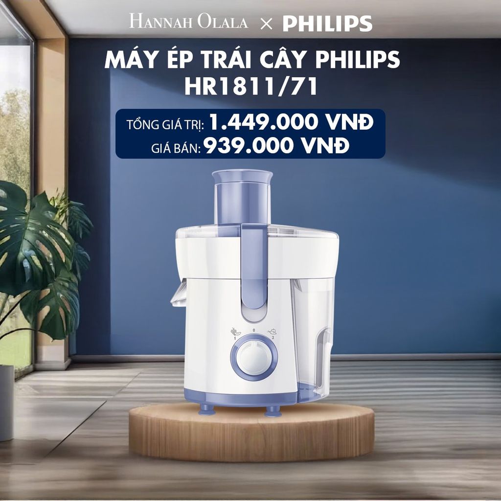  H115_DEAL 15: MÁY ÉP TRÁI CÂY PHILIPS HR1811/71 