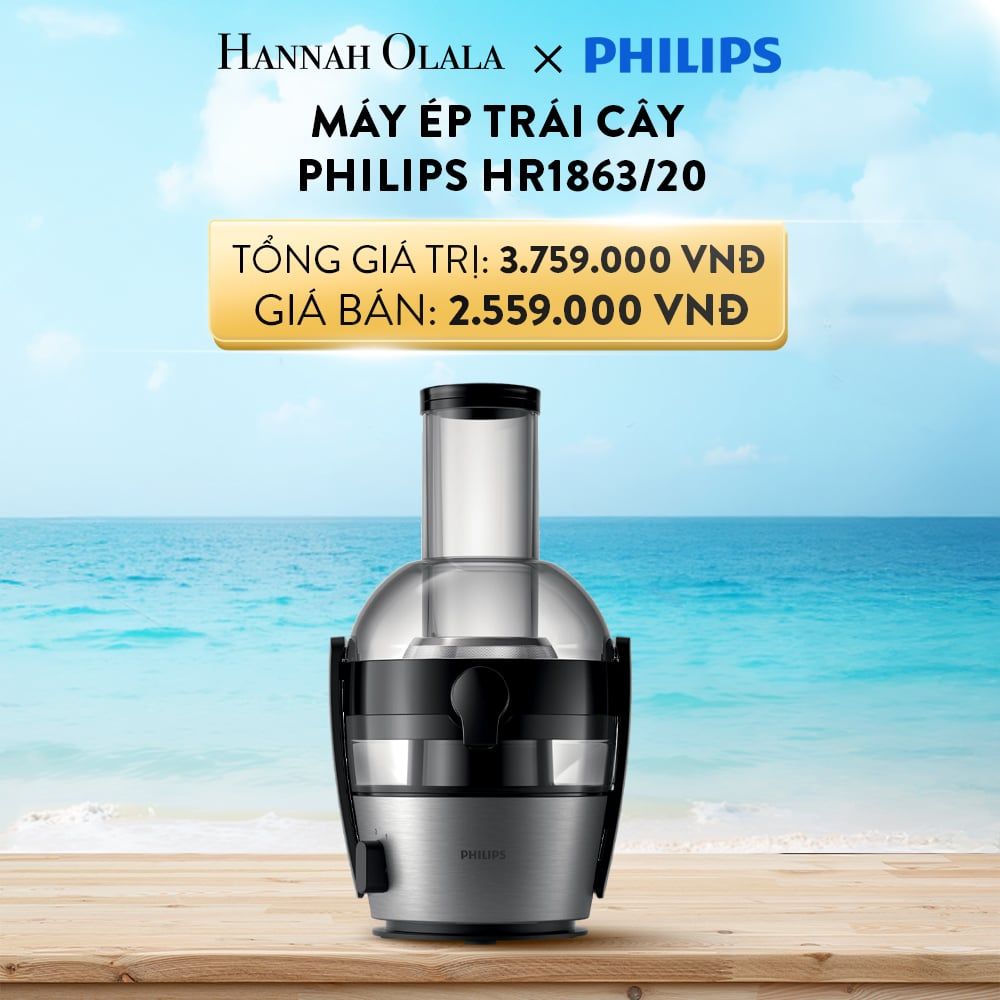  A405_DEAL 9: MÁY ÉP TRÁI CÂY PHILIPS HR1863/20 