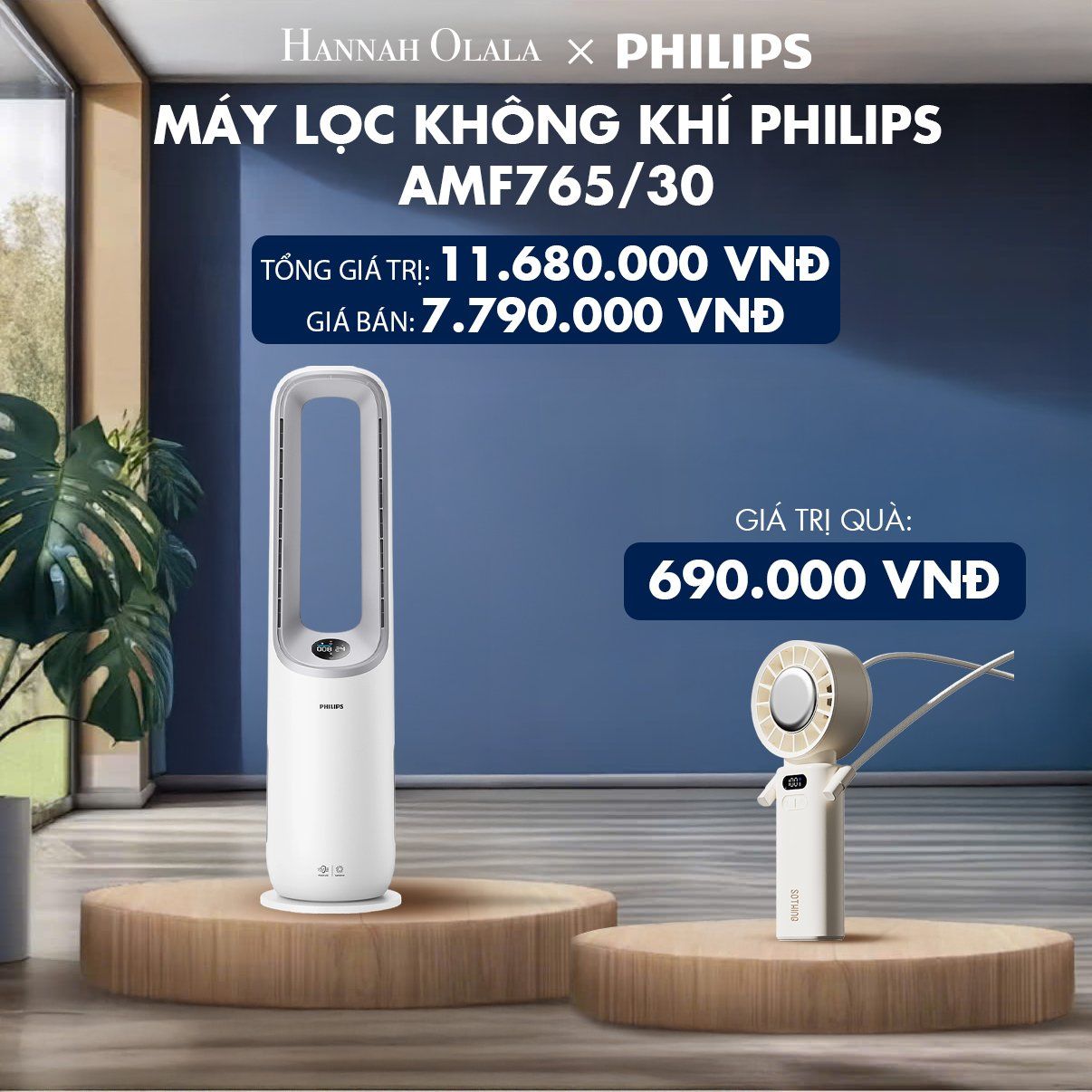  H120_DEAL 3: MÁY LỌC KHÔNG KHÍ PHILIPS AMF765/30 