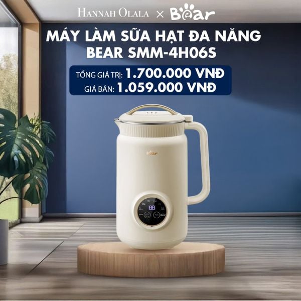  H12_DEAL 2: MÁY LÀM SỮA HẠT ĐA NĂNG BEAR SMM-4H06S 