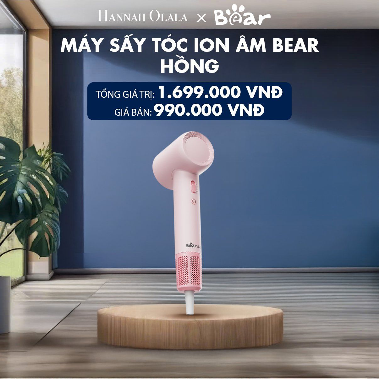  H1_DEAL 1: MÁY SẤY TÓC ION ÂM BEAR 