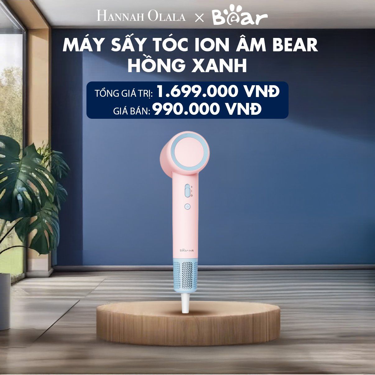  H1_DEAL 1: MÁY SẤY TÓC ION ÂM BEAR 