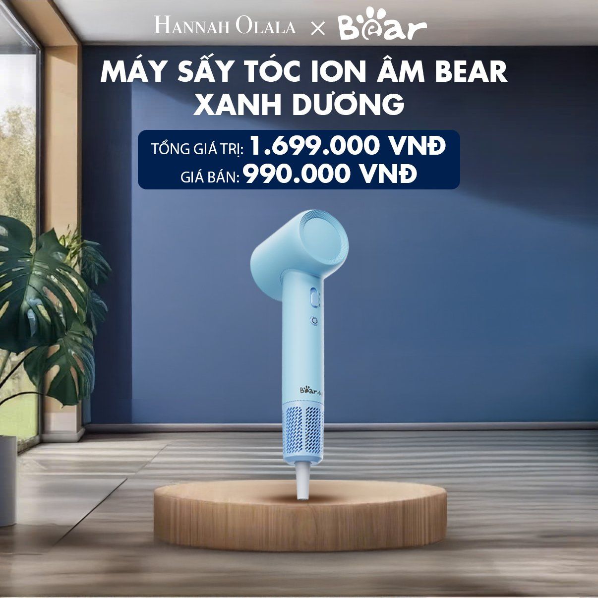  H1_DEAL 1: MÁY SẤY TÓC ION ÂM BEAR 