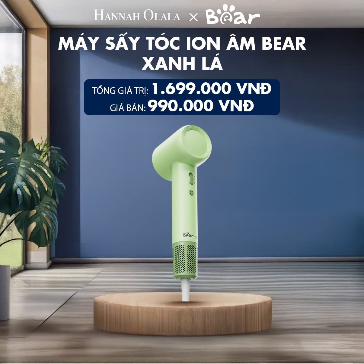  H1_DEAL 1: MÁY SẤY TÓC ION ÂM BEAR 