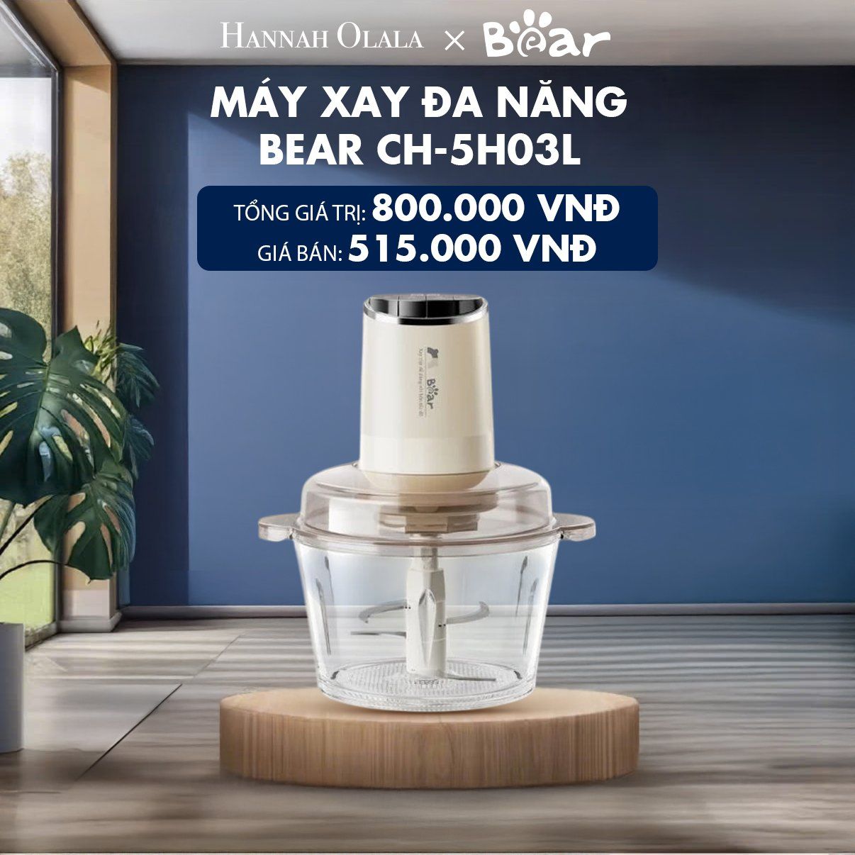  H8_DEAL 12: MÁY XAY ĐA NĂNG BEAR CH-5H03L 
