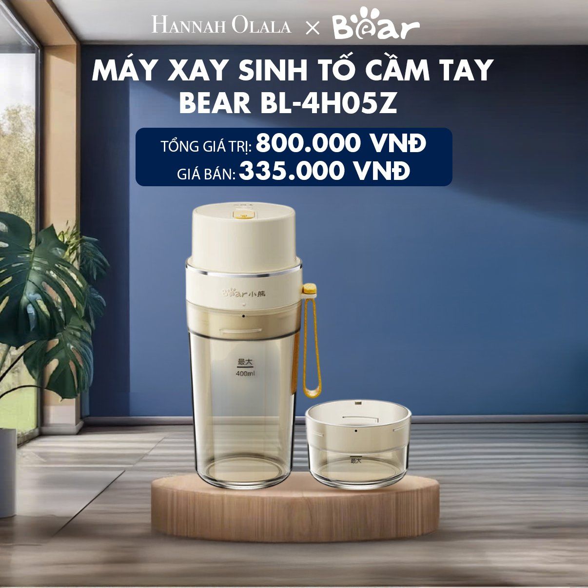  H10_DEAL 14: MÁY XAY SINH TỐ CẦM TAY BEAR 4H05Z 