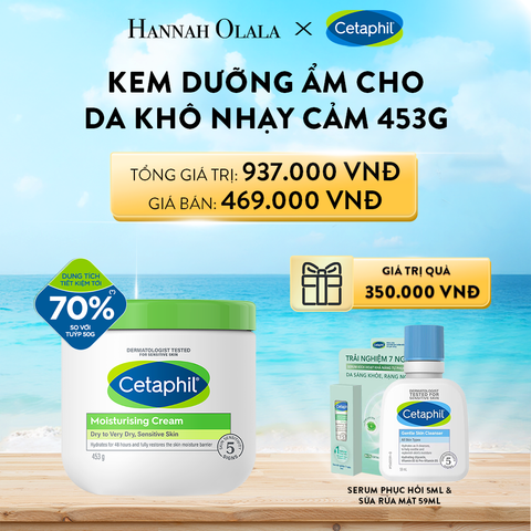  A768_DEAL 5: KEM DƯỠNG ẨM CHO DA NHẠY CẢM CETAPHIL MOISTURIZING CREAM 453G - PHIÊN BẢN TIẾT KIỆM ĐẾN 70% 
