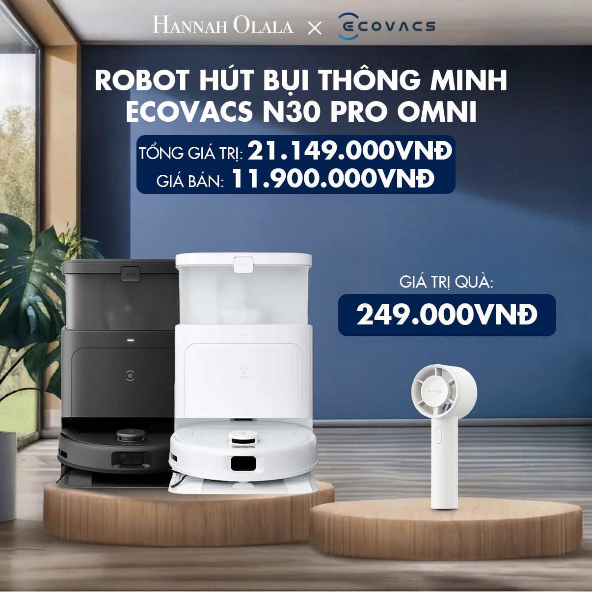  H34_DEAL 2: ROBOT HÚT BỤI THÔNG MINH ECOVACS N30 PRO OMNI 
