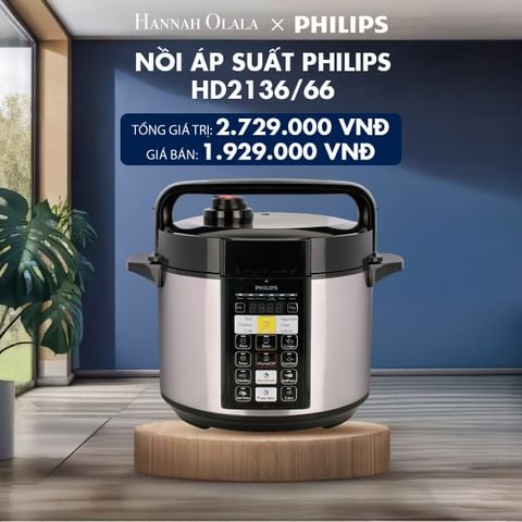  H113_DEAL 13: NỒI ÁP SUẤT PHILIPS HD2136/66 