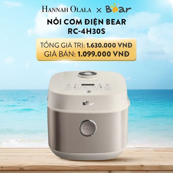  A852_DEAL 13: NỒI CƠM ĐIỆN BEAR RC-4H30S, CÔNG SUẤT: 800W, DUNG TÍCH 1L 