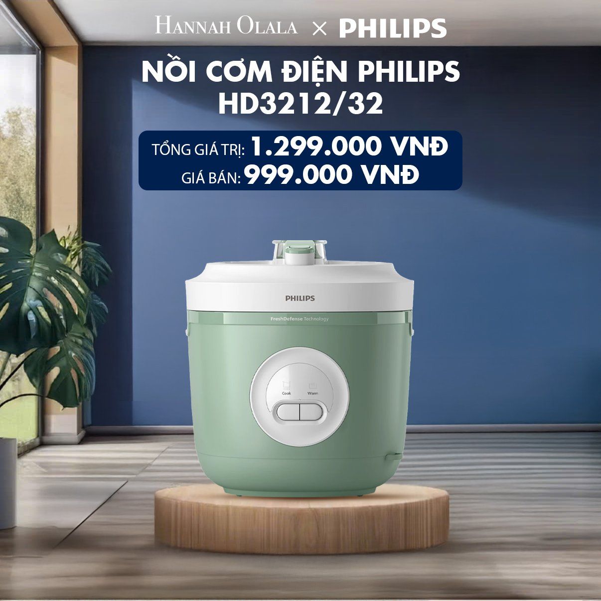  H110_DEAL 10: NỒI CƠM ĐIỆN PHILIPS HD3212/32 