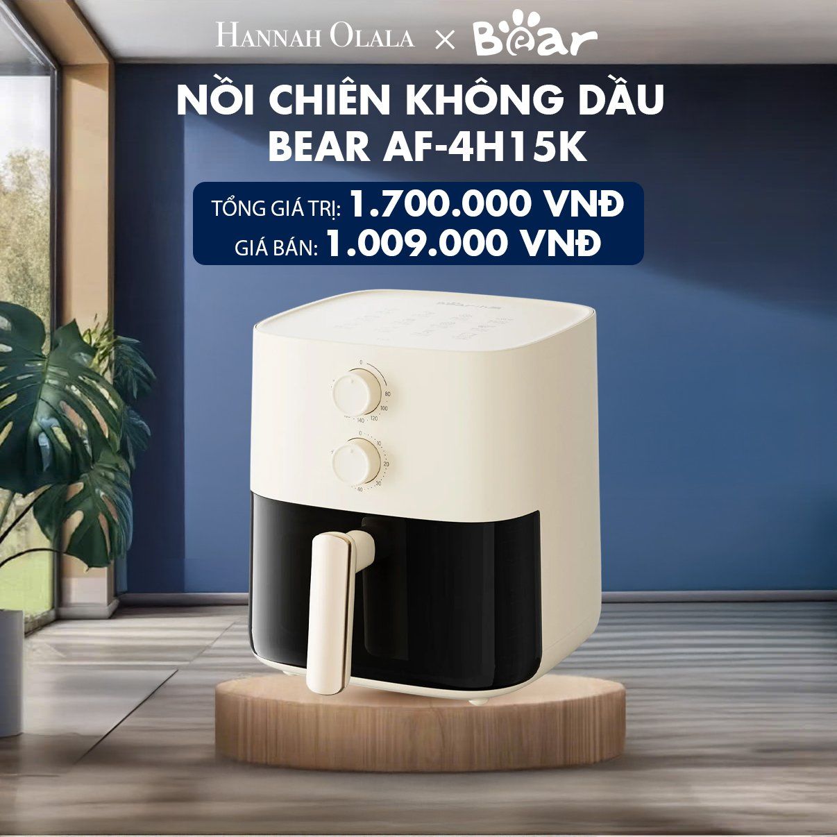  H14_DEAL 4: NỒI CHIÊN KHÔNG DẦU BEAR AF-4H15K 