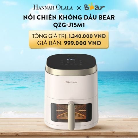  DEAL 15: NỒI CHIÊN KHÔNG DẦU BEAR QZG-J15M1 CÔNG SUẤT 1500W, DUNG TÍCH 5L 