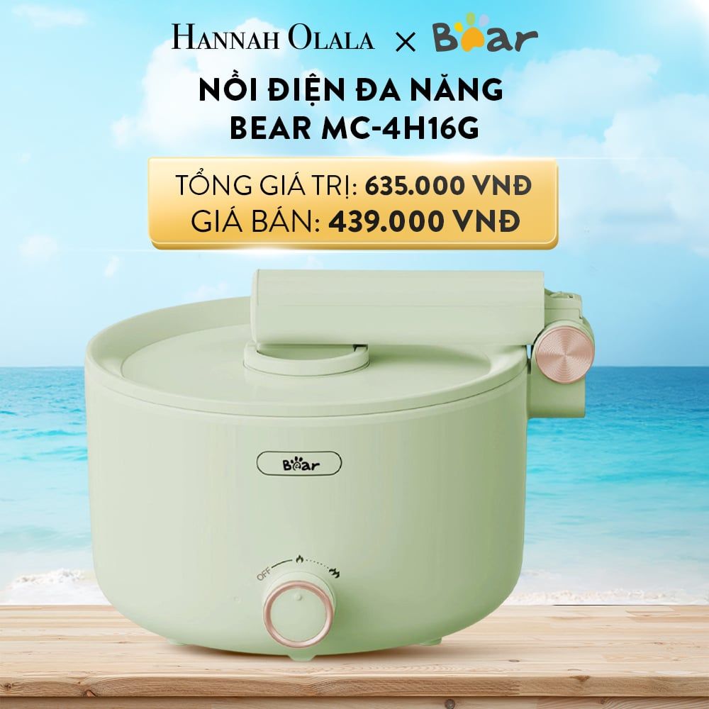  A857_DEAL 18: NỒI ĐIỆN ĐA NĂNG BEAR MC-4H16G CÔNG SUẤT 800W, DUNG TÍCH 1.6L 
