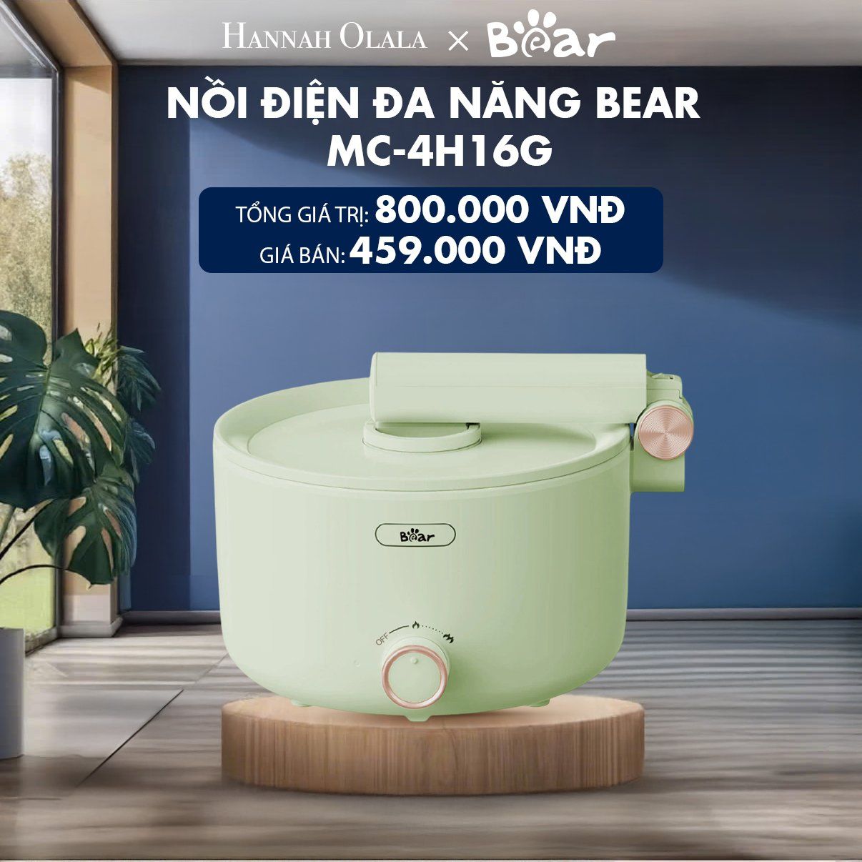 H18_DEAL 8: NỒI ĐIỆN ĐA NĂNG BEAR MC-4H16G 
